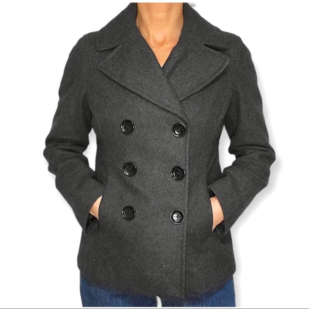 Michael Kors Slate Grey Peacoat!! - Picture 2 of 2